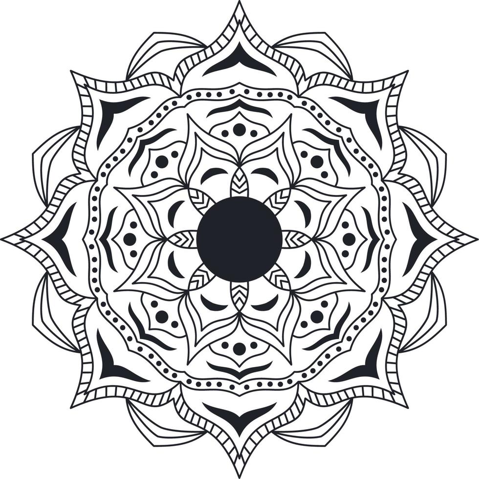mandala konst geometrisk mönster för färg vektor