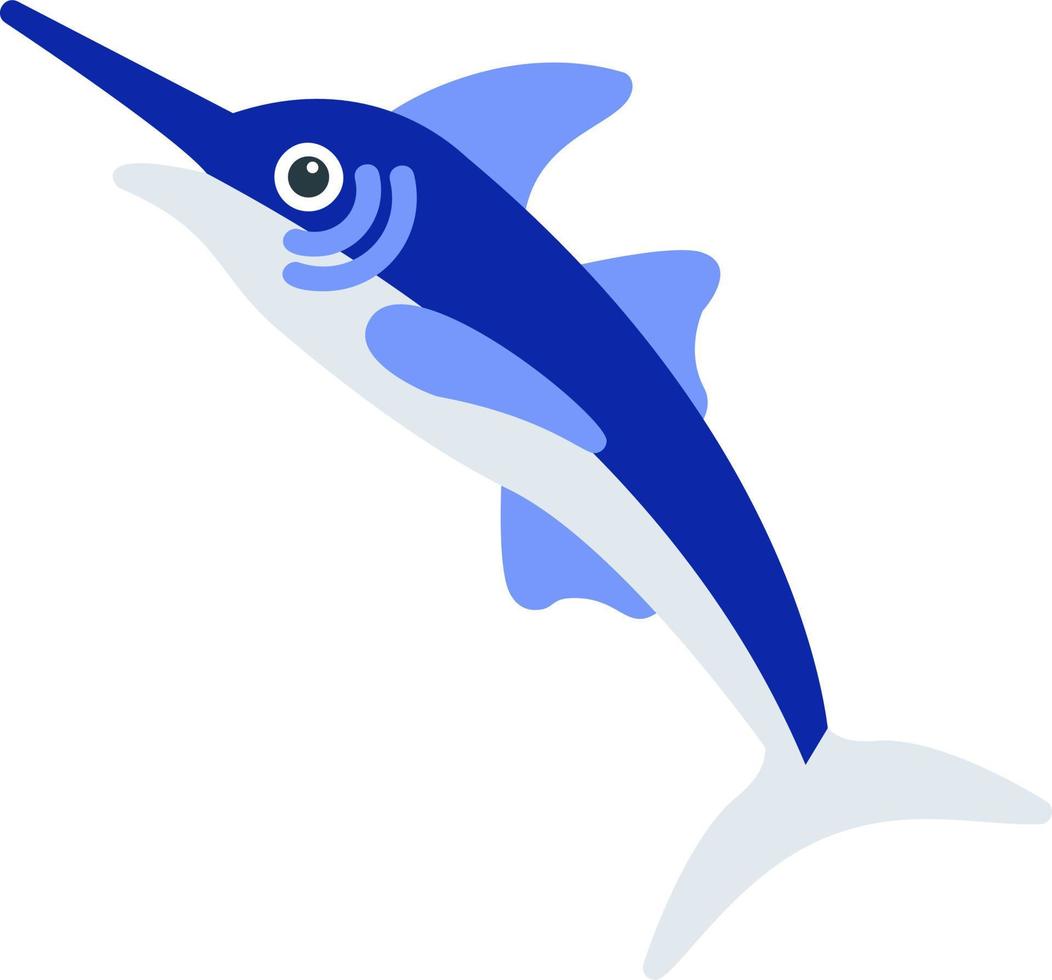 blå Svärdfisk vektor ikon