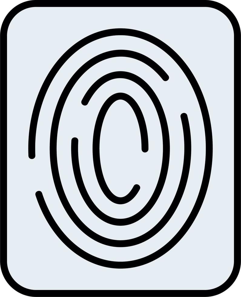 Fingerabdruck Scan Vektor Symbol