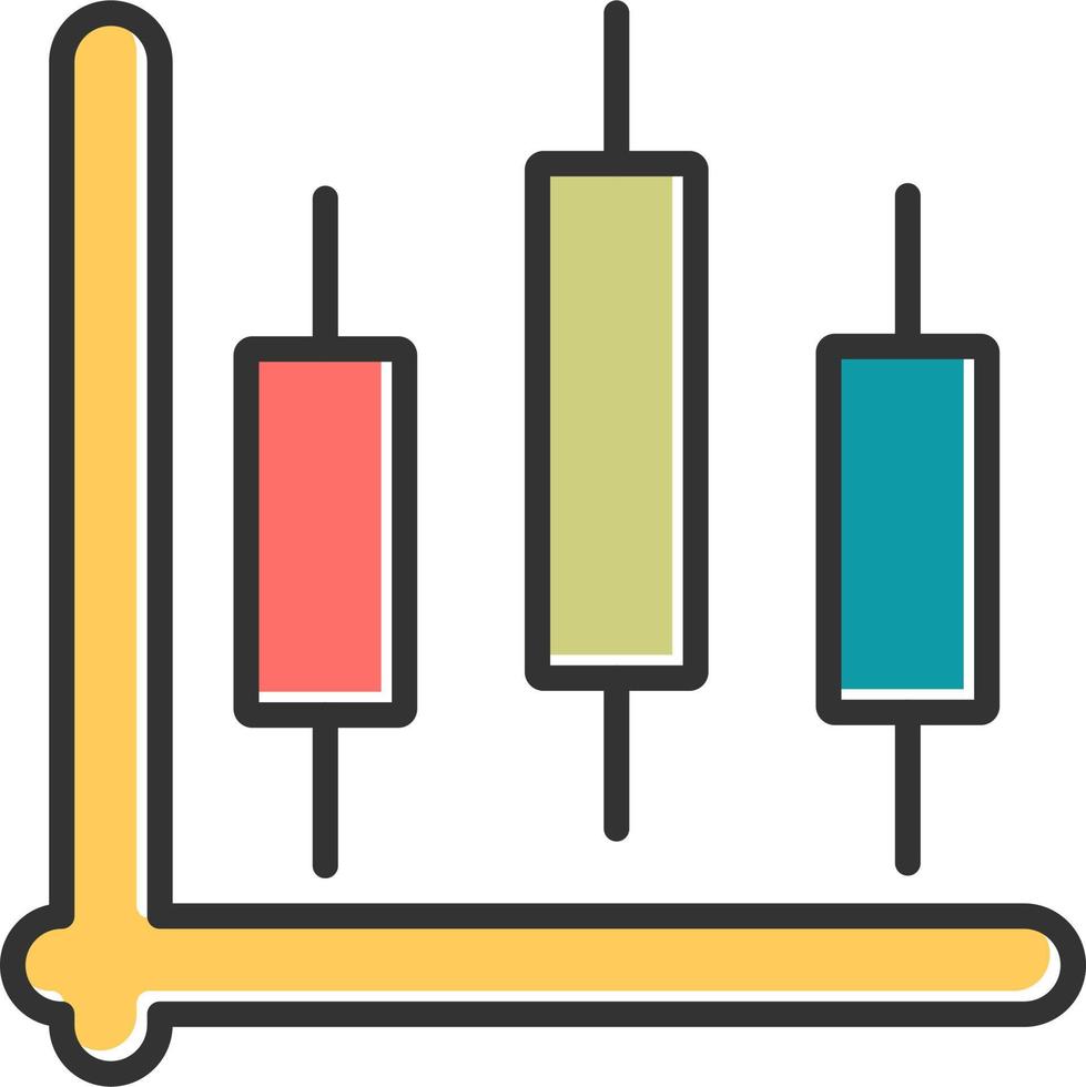 ljusstake Diagram vektor ikon