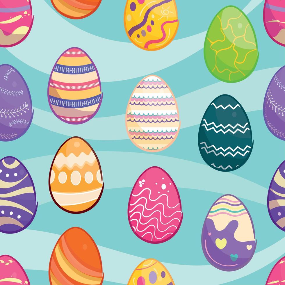 Muster Hintergrund mit Ostern Eier Symbole Vektor Illustration