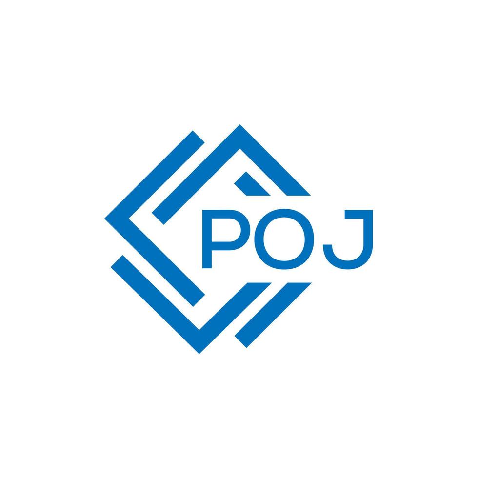 poj Brief Logo Design auf Weiß Hintergrund. poj kreativ Kreis Brief Logo Konzept. poj Brief Design. vektor