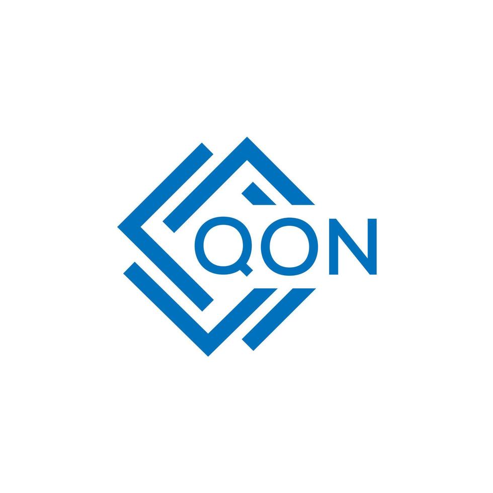 qon Brief Logo Design auf Weiß Hintergrund. qon kreativ Kreis Brief Logo Konzept. qon Brief Design. vektor