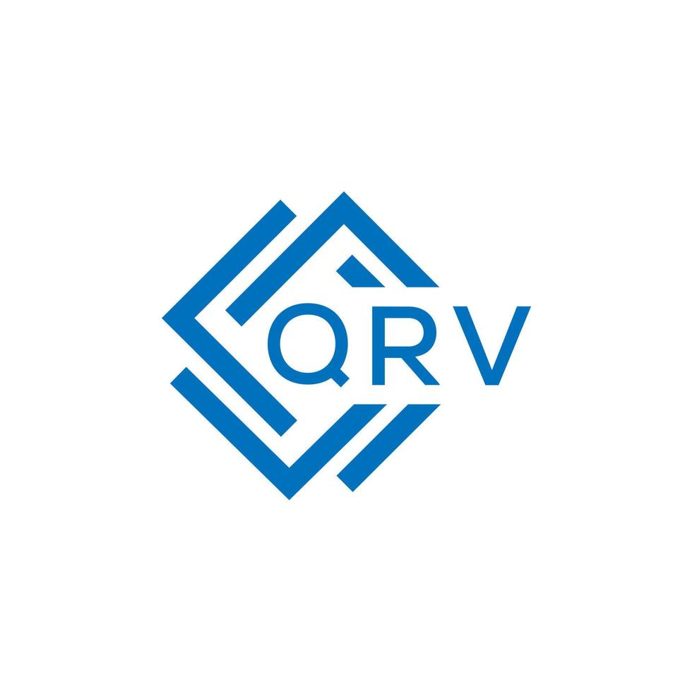 qrv brev logotyp design på vit bakgrund. qrv kreativ cirkel brev logotyp begrepp. qrv brev design. vektor