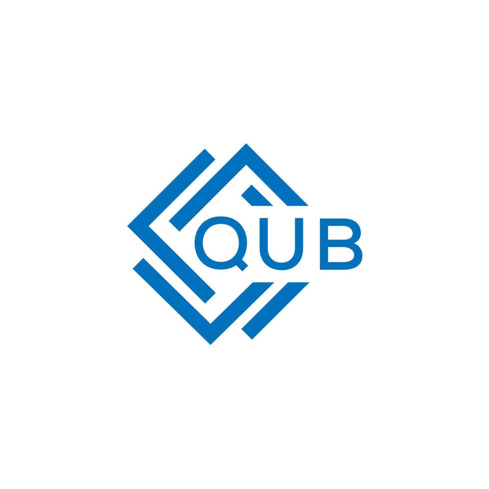 qub brev logotyp design på vit bakgrund. qub kreativ cirkel brev logotyp begrepp. qub brev design. vektor