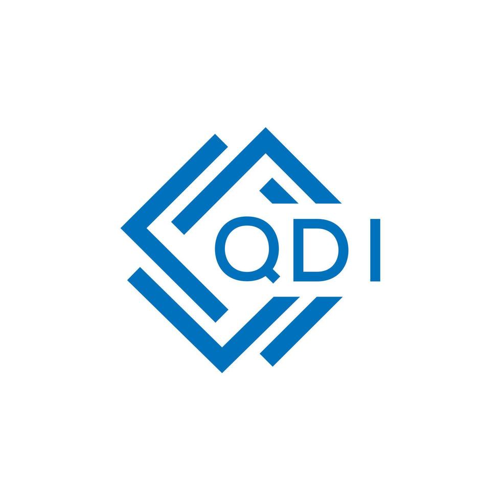 qdi brev logotyp design på vit bakgrund. qdi kreativ cirkel brev logotyp begrepp. qdi brev design. vektor