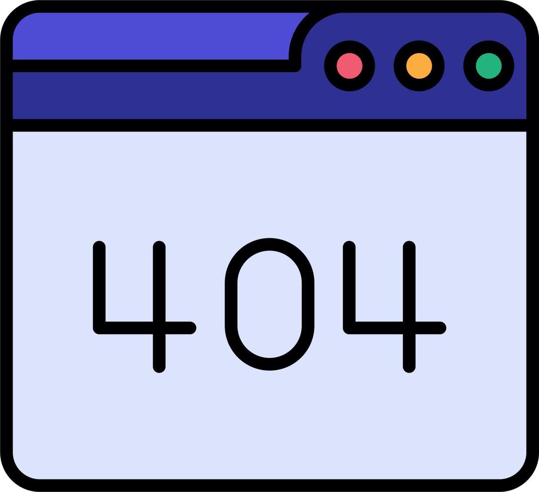 webb fel 404 vektor ikon