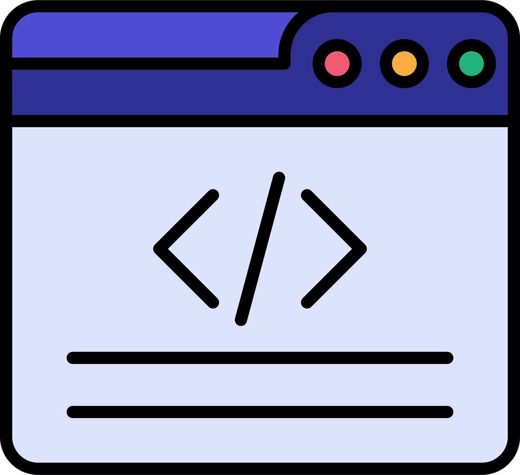 Vektorsymbol für die Webentwicklung vektor
