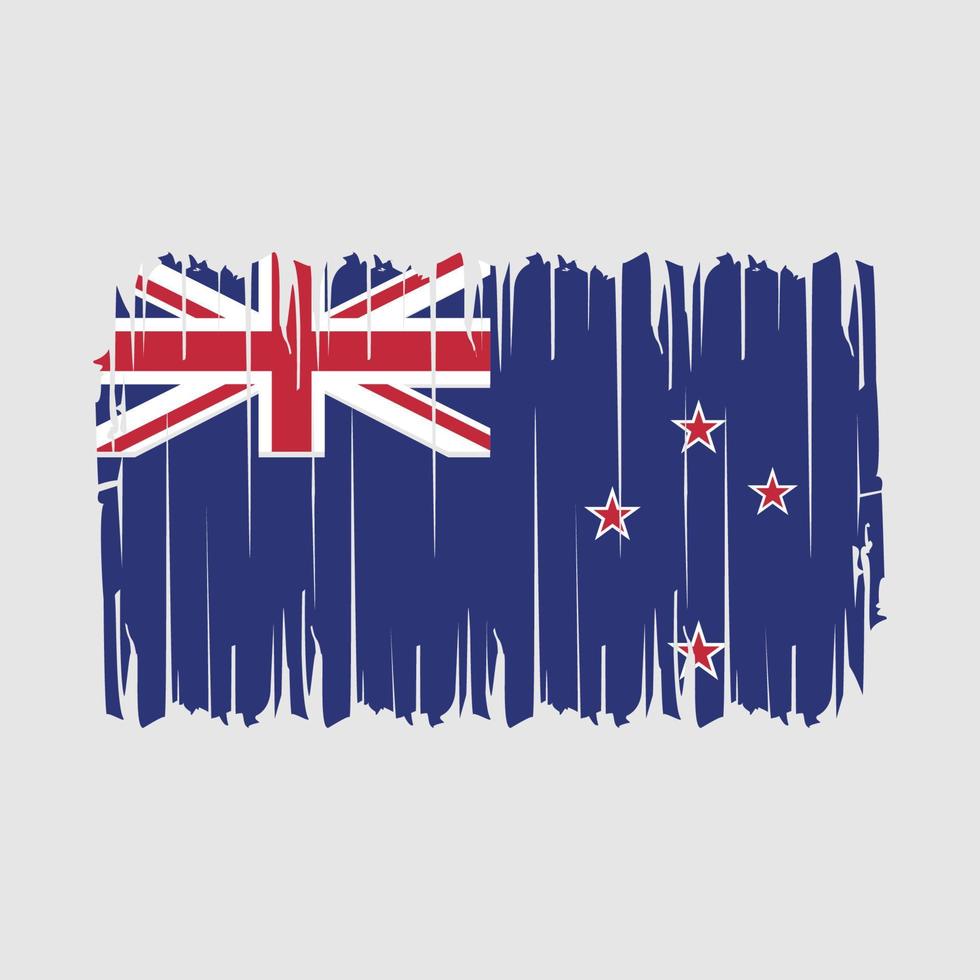 ny zealand flagga borsta vektor