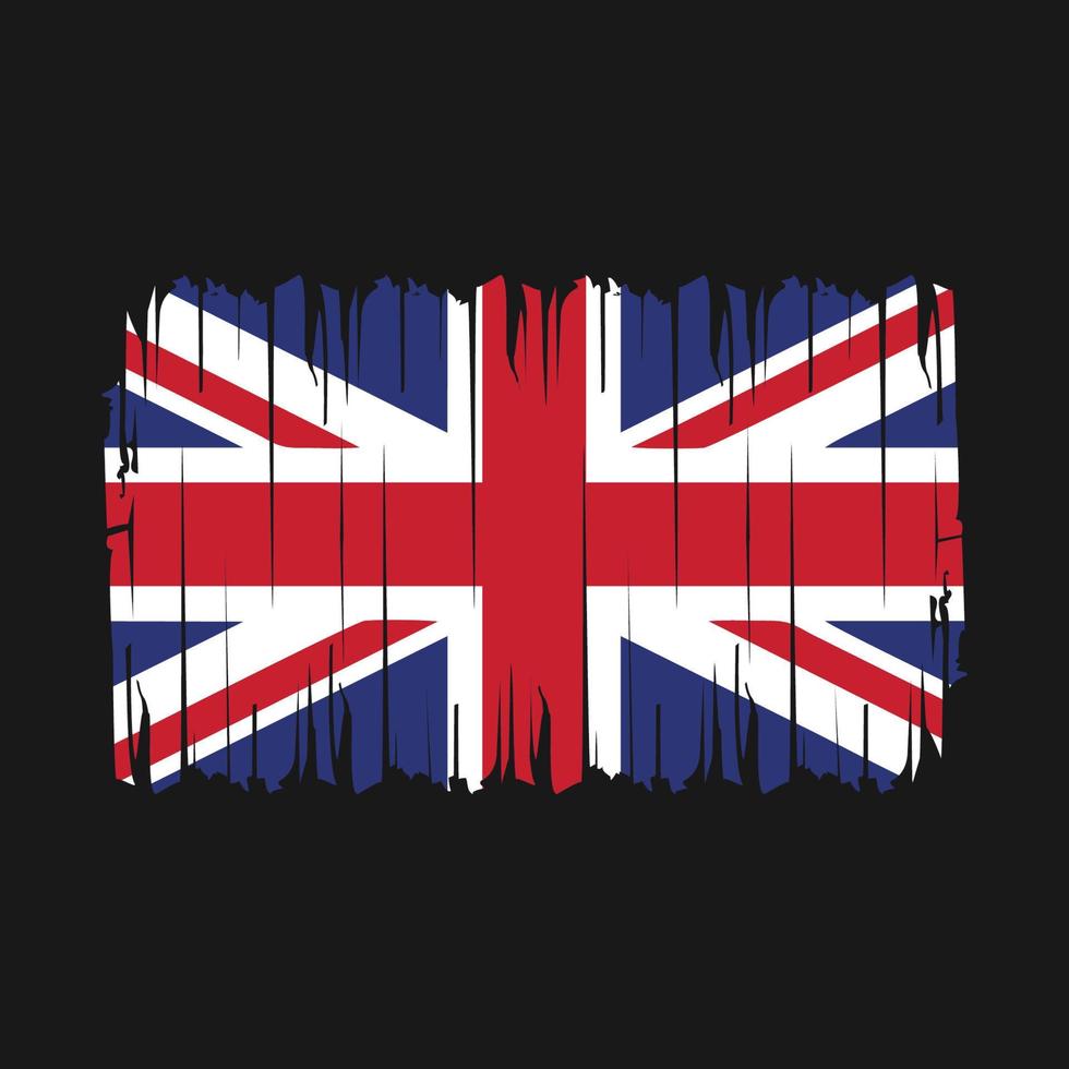 Pinselvektor der britischen Flagge vektor