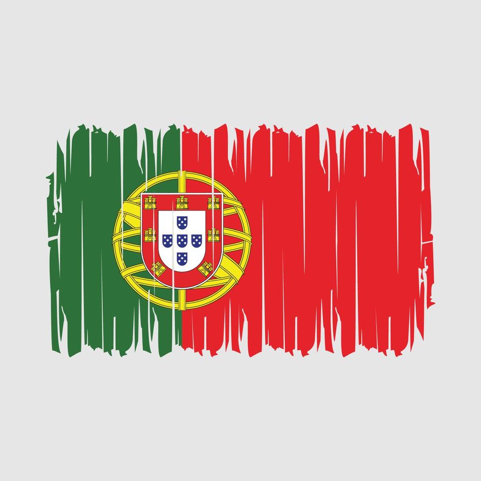 portugal flagga borsta vektor