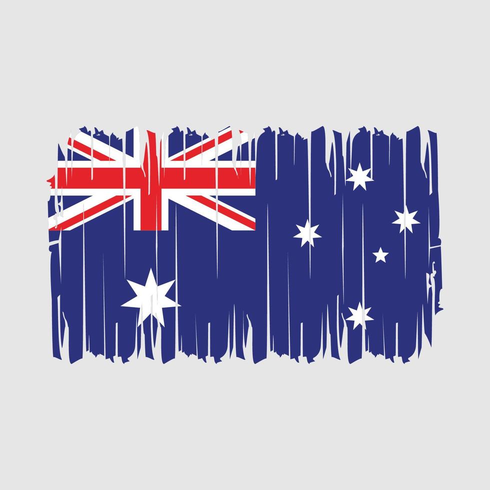 Pinselvektor mit australischer Flagge vektor