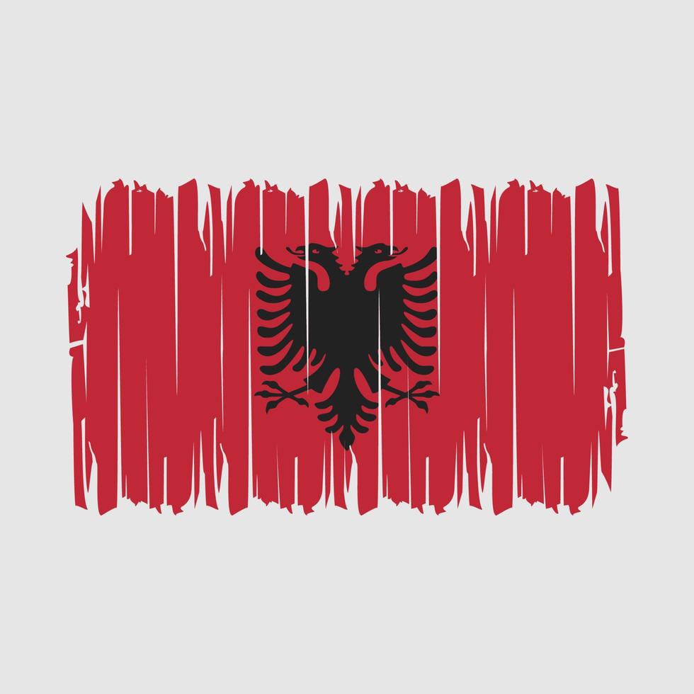 albania flagga borsta vektor