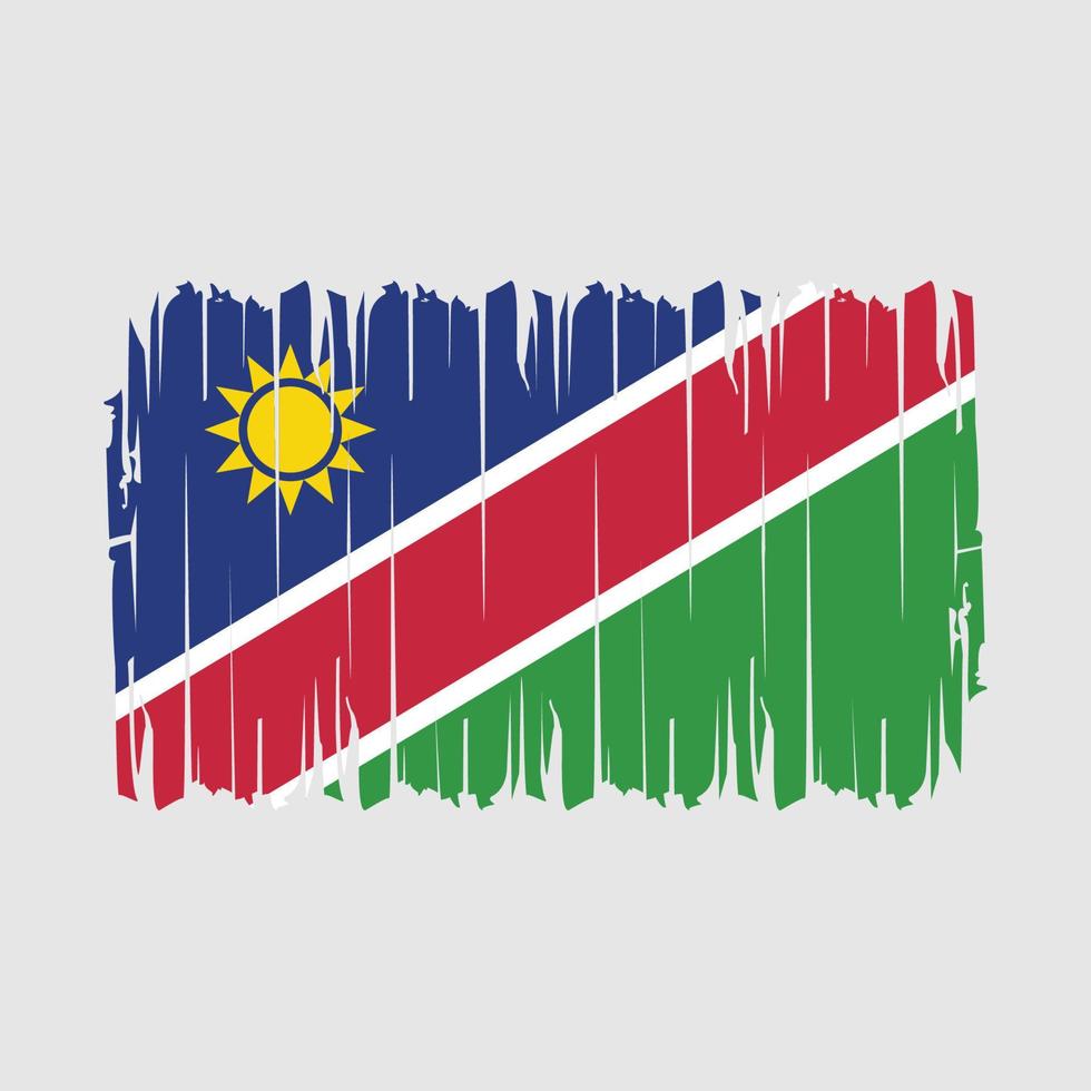 Namibia-Flagge-Pinsel-Vektor vektor