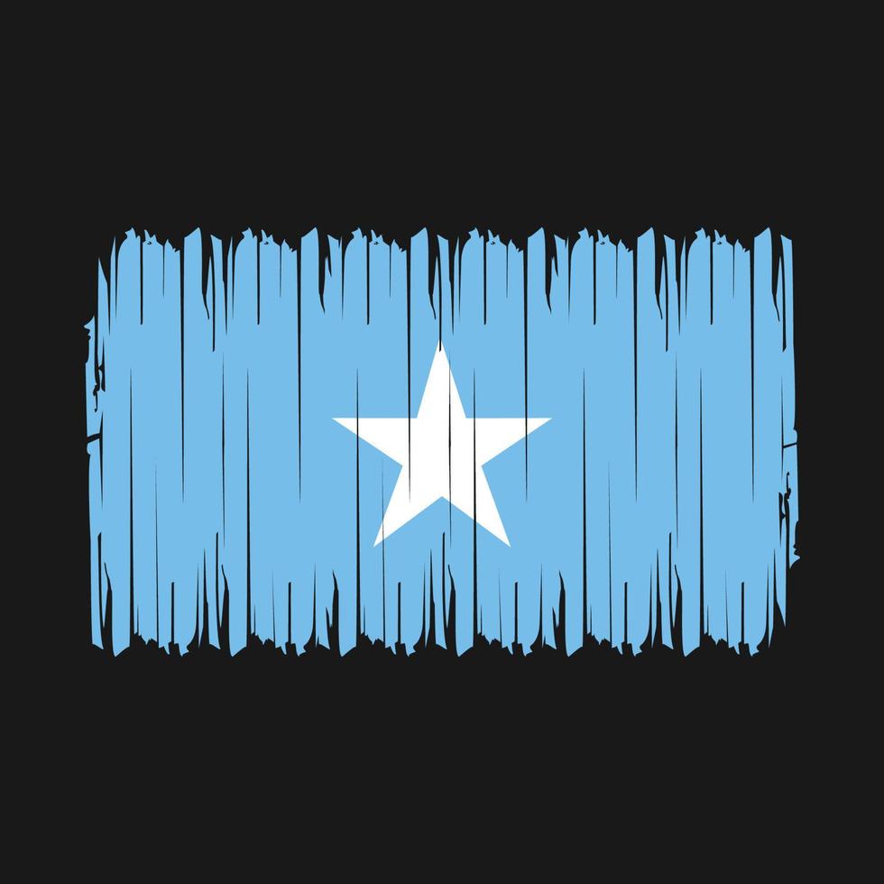 somalia flagga borsta vektor illustration