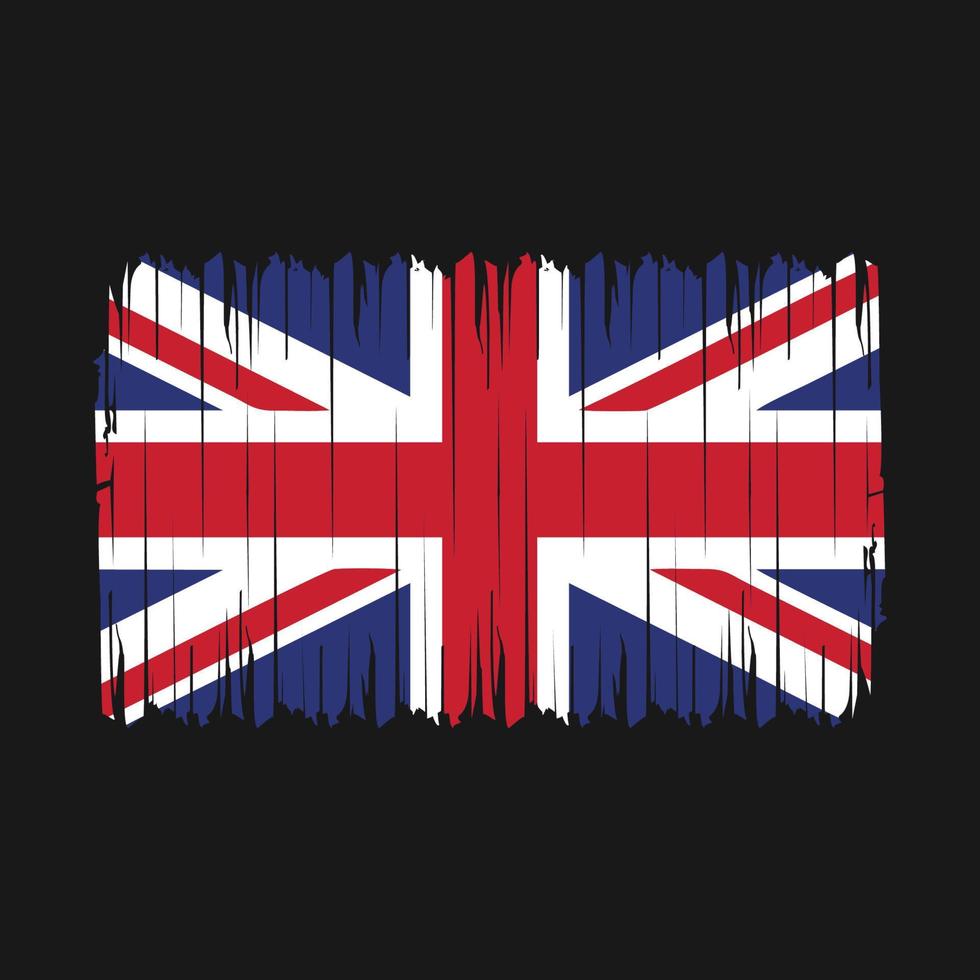 uk flag pinsel vektor illustration