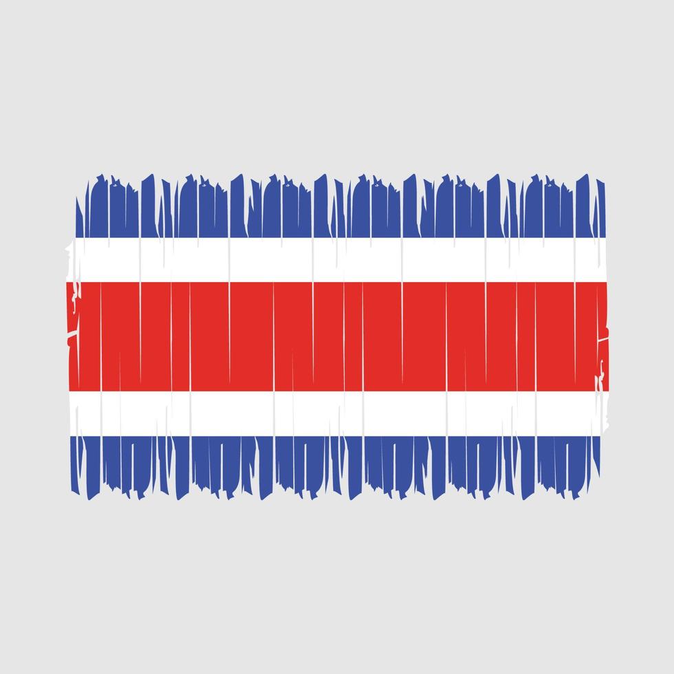 costa rica flagge pinsel vektor illustration