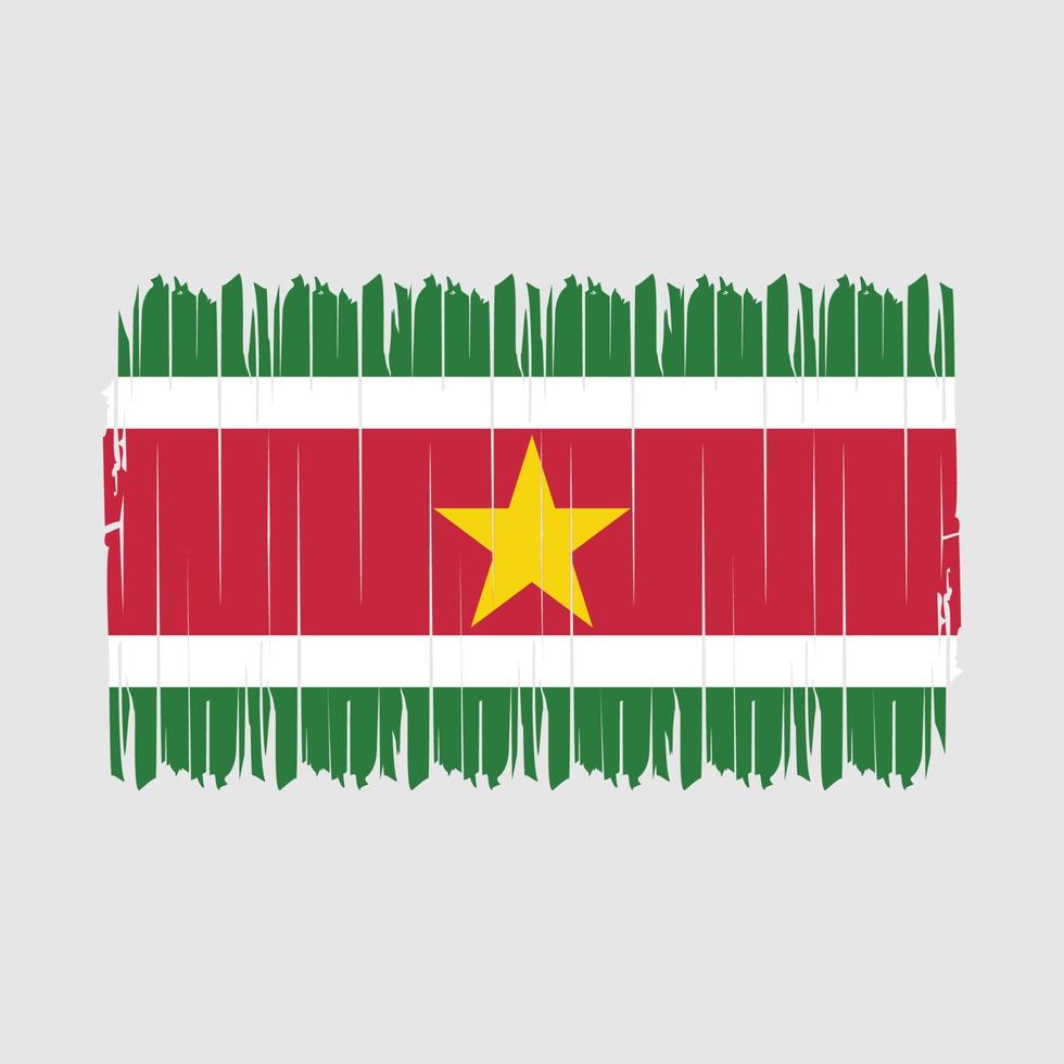 suriname flagga borsta vektor illustration