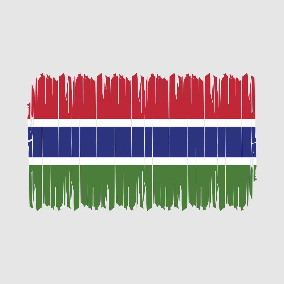 gambia flagga borsta vektor illustration