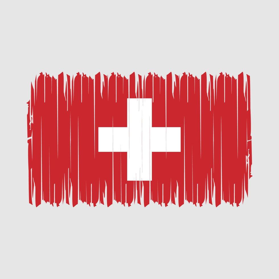 schweiz flagga borsta vektor illustration