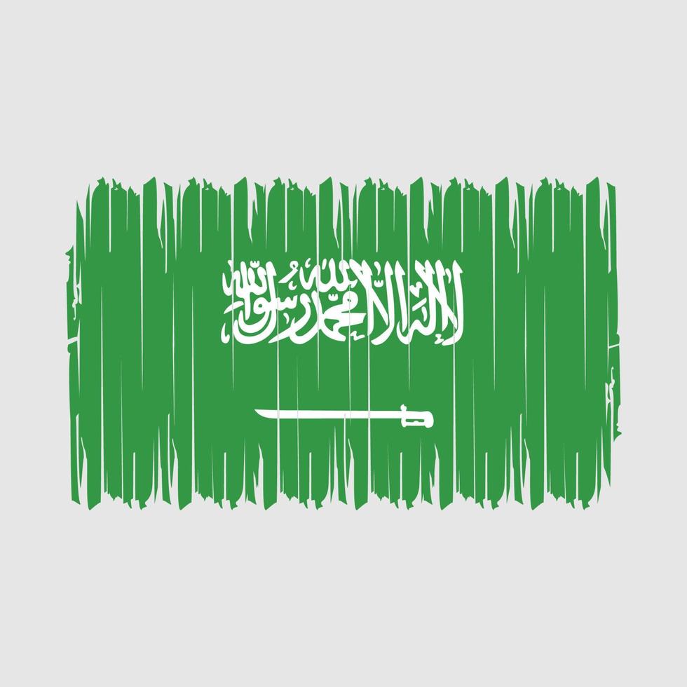 saudi-arabien-flaggenpinsel-vektorillustration vektor