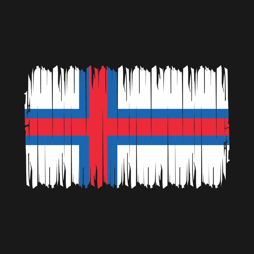 faroe öar flagga borsta vektor illustration