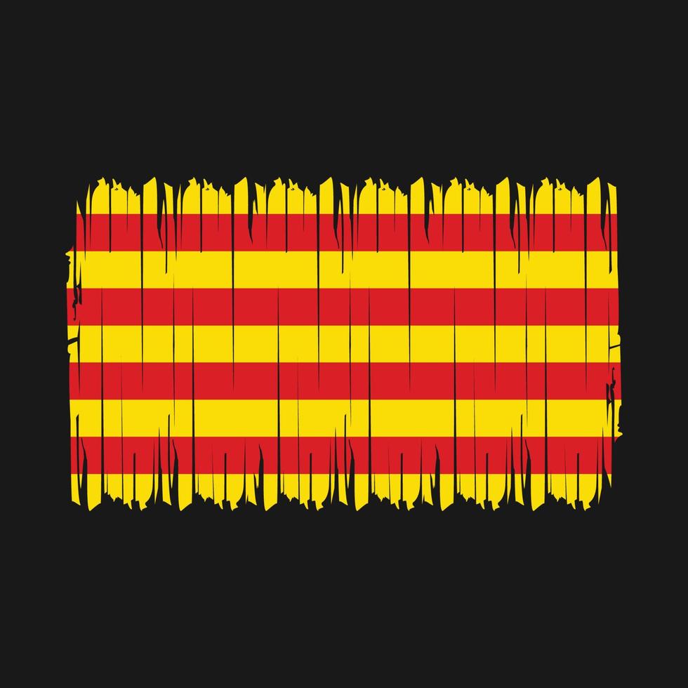 Katalonien-Flagpinsel-Vektorillustration vektor