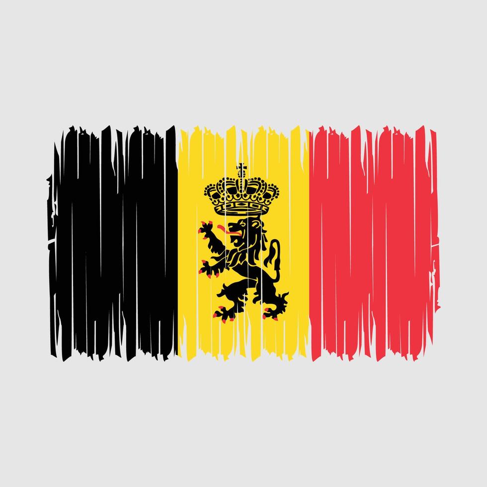 belgien flagga borsta vektor illustration