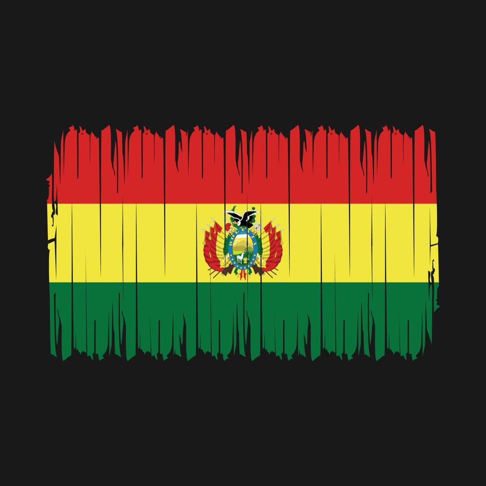 bolivia flagga borsta vektor illustration