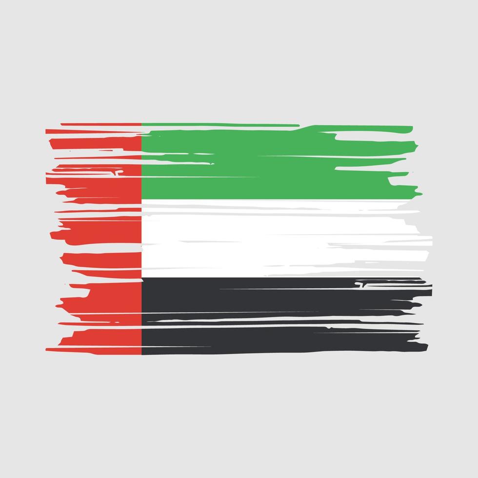 Bürste der Flagge der Vereinigten Arabischen Emirate vektor