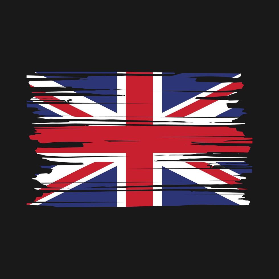 Storbritannien flagga borsta vektor