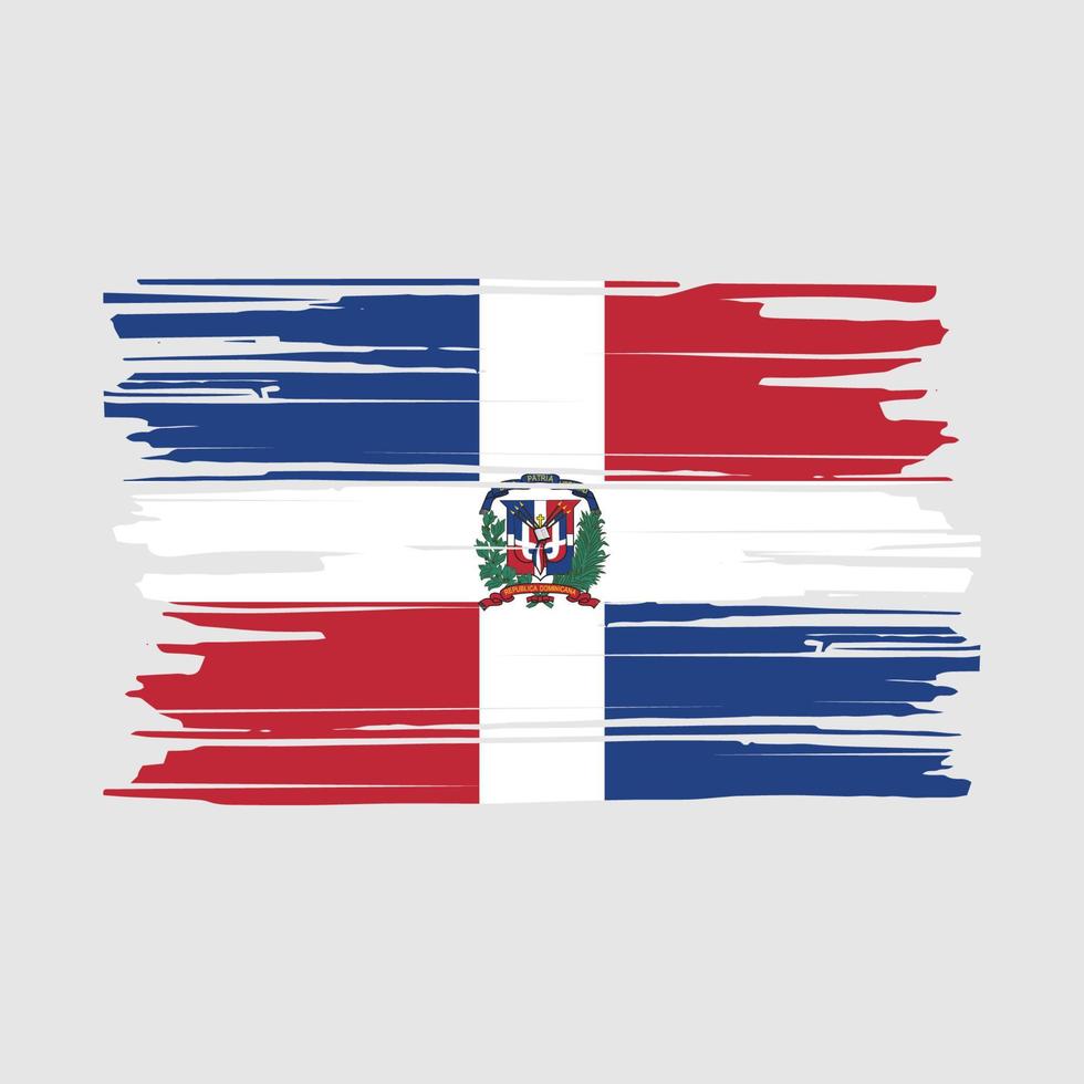 Dominikanska republikens flaggborste vektor