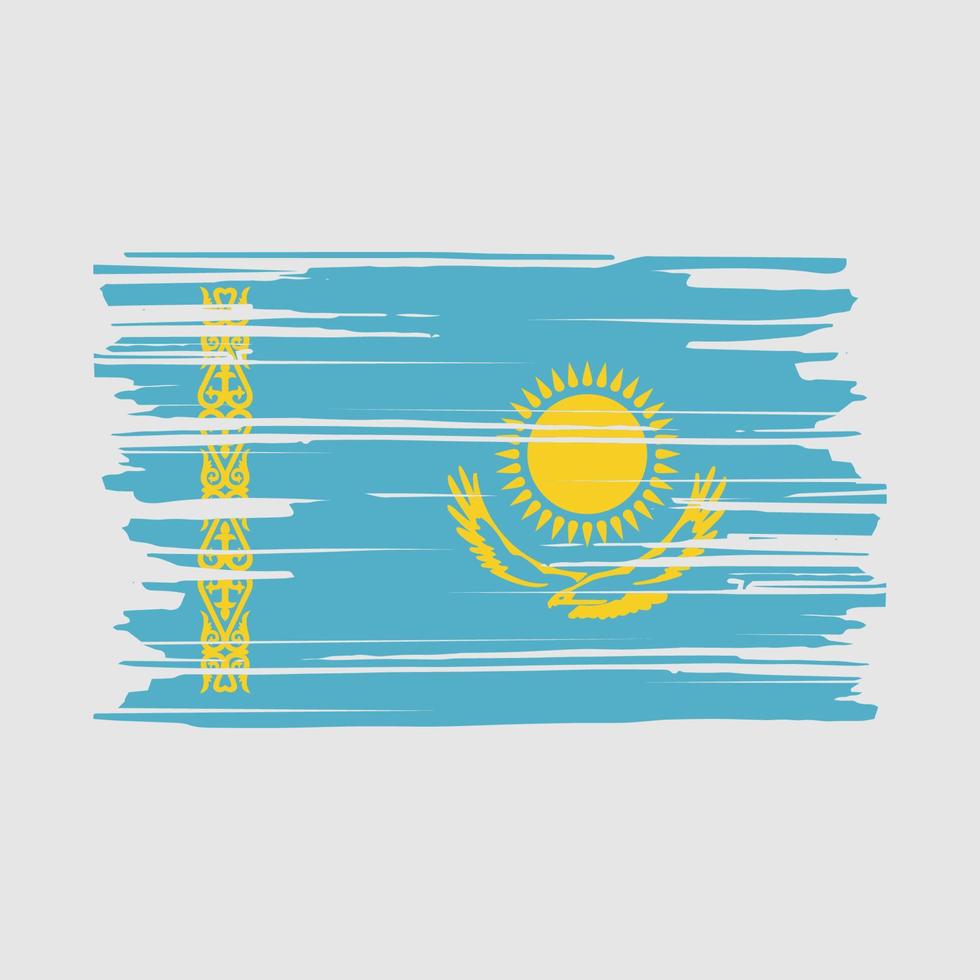 kasachstan flagge bürste vektor