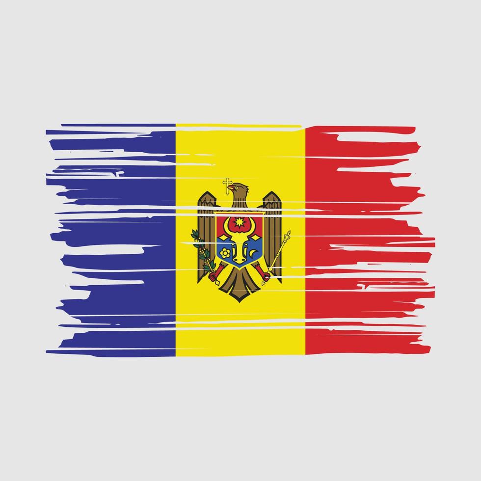 Moldavias flaggborste vektor