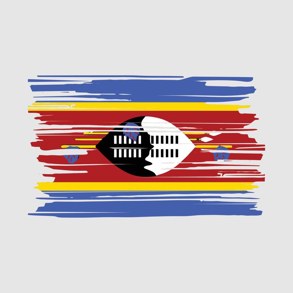 Bürste der Swasiland-Flagge vektor