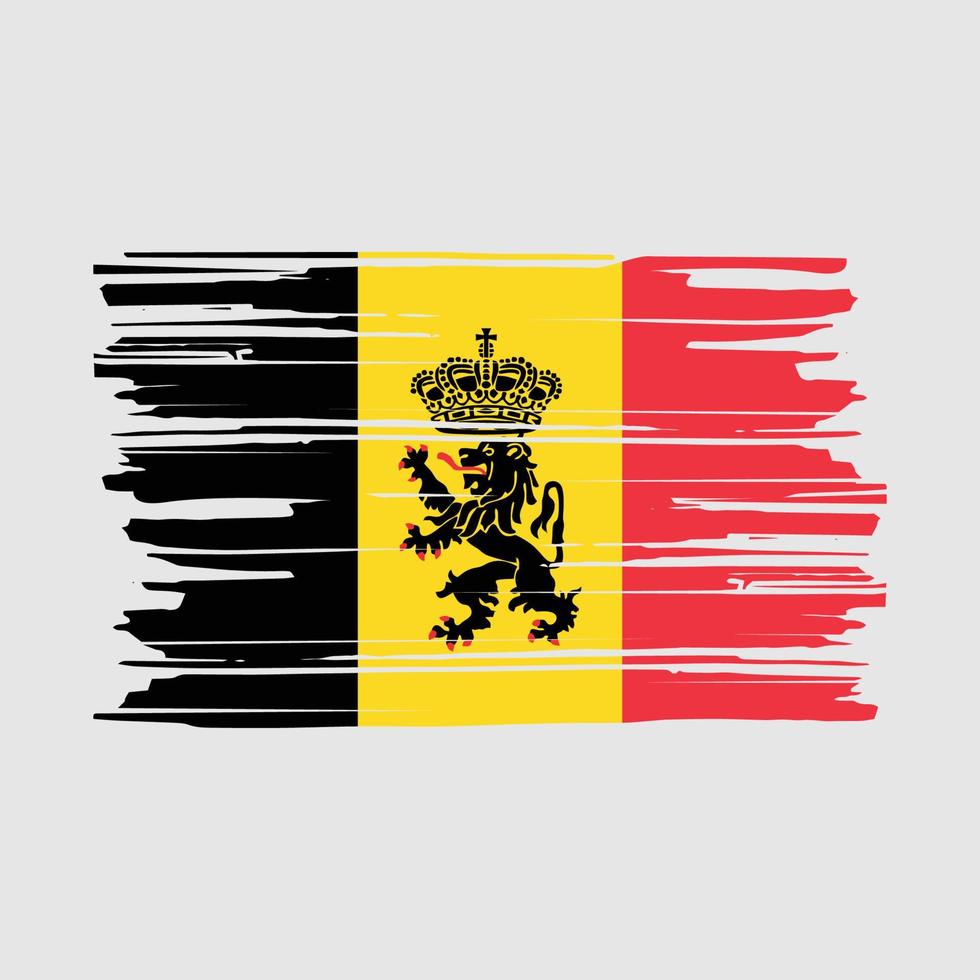 Belgien Flaggenpinsel vektor