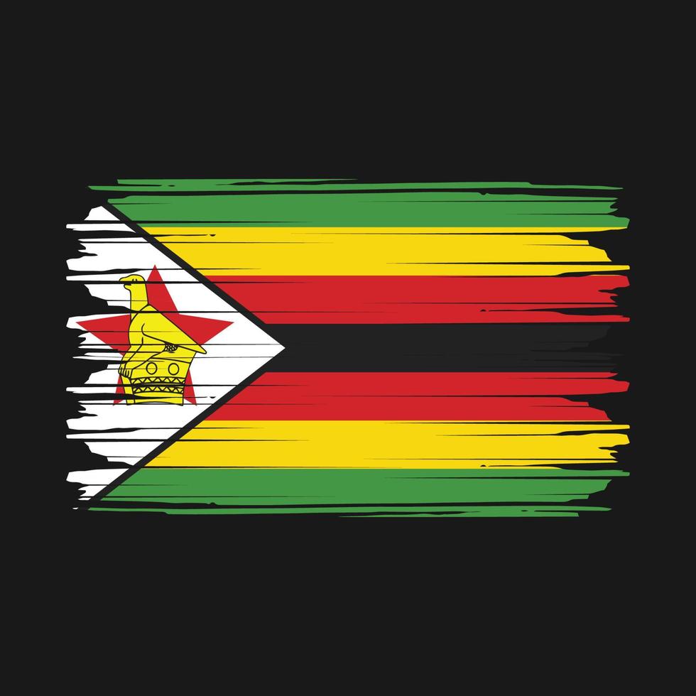 zimbabwe flaggvektor vektor