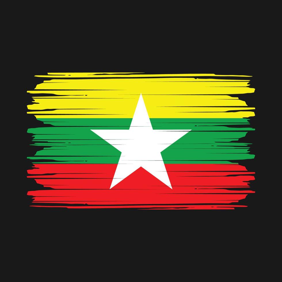 myanmar flagga vektor