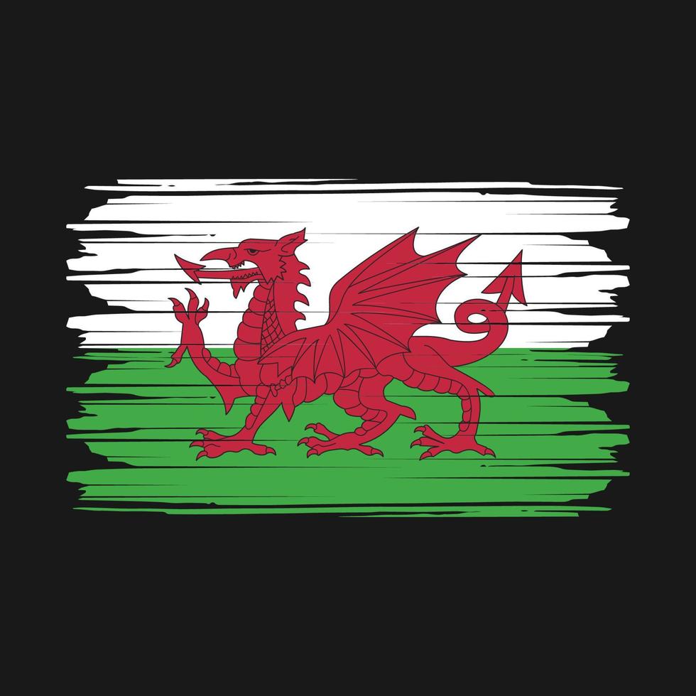 wales flagge vektor