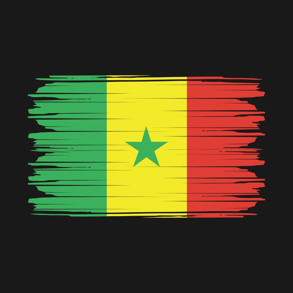 senegal flagga vektor