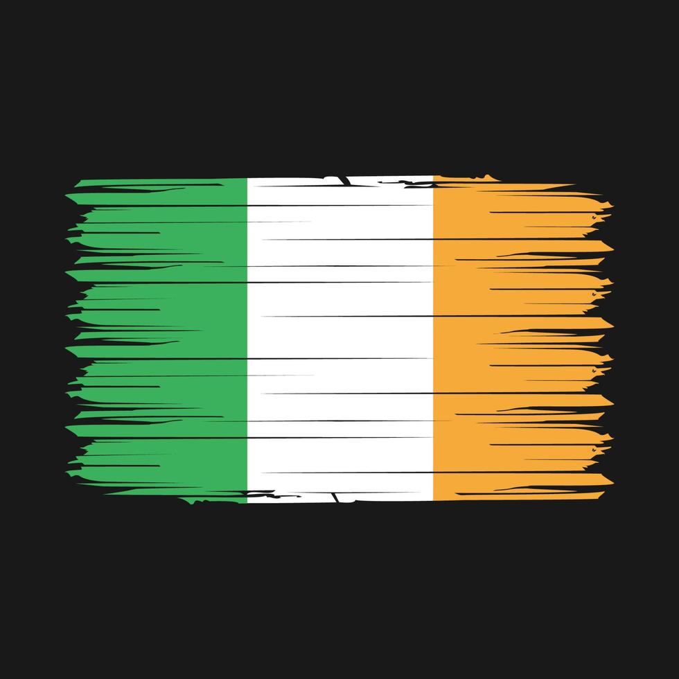 irland-flaggenpinsel-vektorillustration vektor