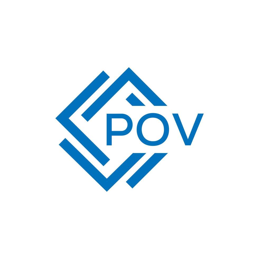 pOV brev logotyp design på vit bakgrund. pOV kreativ cirkel brev logotyp begrepp. pOV brev design. vektor