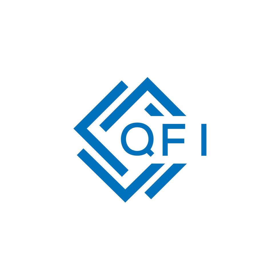 qfi brev logotyp design på vit bakgrund. qfi kreativ cirkel brev logotyp begrepp. qfi brev design. vektor