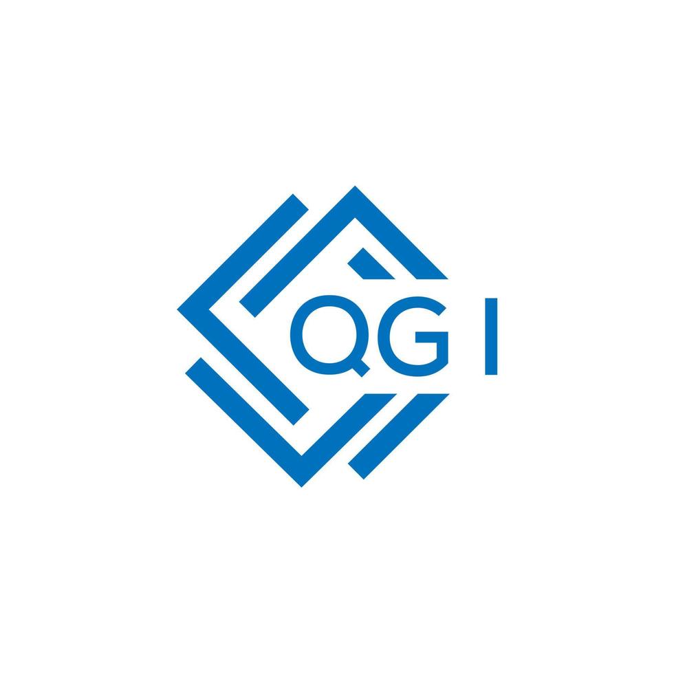 qgi brev logotyp design på vit bakgrund. qgi kreativ cirkel brev logotyp begrepp. qgi brev design. vektor