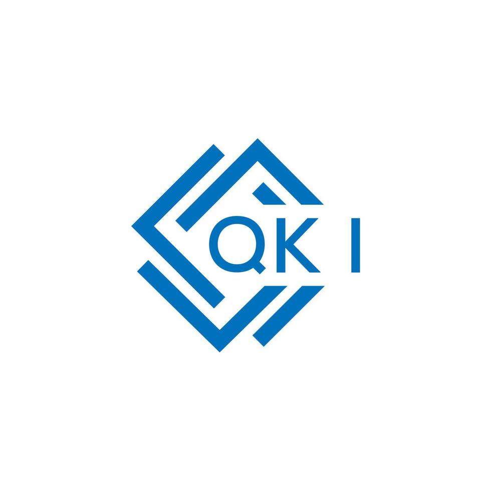 qki brev logotyp design på vit bakgrund. qki kreativ cirkel brev logotyp begrepp. qki brev design. vektor
