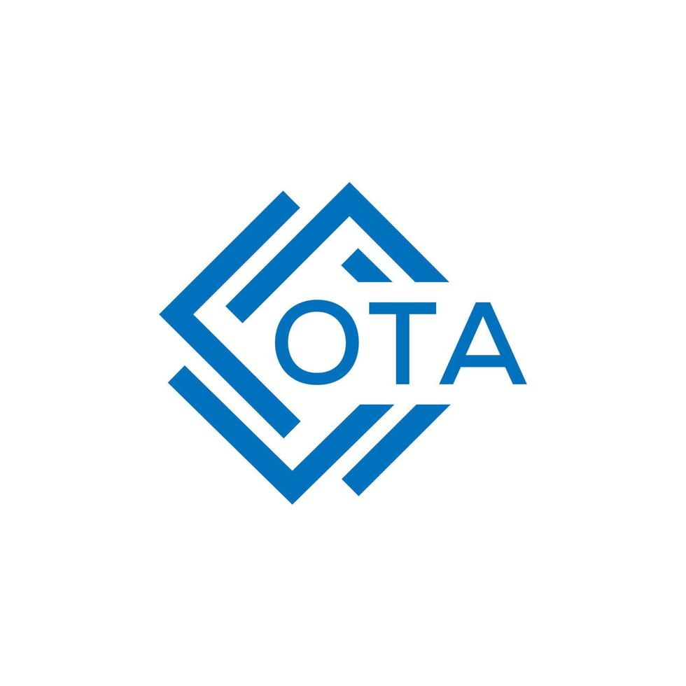 ota brev logotyp design på vit bakgrund. ota kreativ cirkel brev logotyp begrepp. ota brev design. vektor