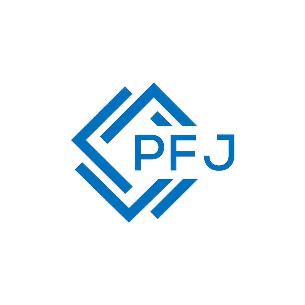 pfj Brief Logo Design auf Weiß Hintergrund. pfj kreativ Kreis Brief Logo Konzept. pfj Brief Design. vektor