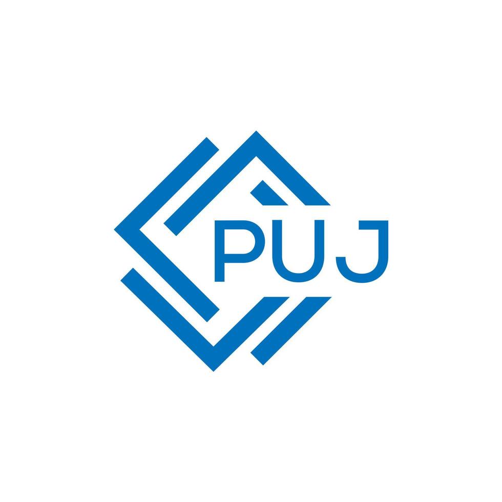 puj brev logotyp design på vit bakgrund. puj kreativ cirkel brev logotyp begrepp. puj brev design. vektor