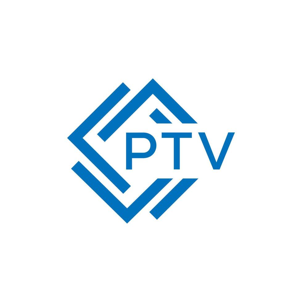 ptv Brief Logo Design auf Weiß Hintergrund. ptv kreativ Kreis Brief Logo Konzept. ptv Brief Design. vektor