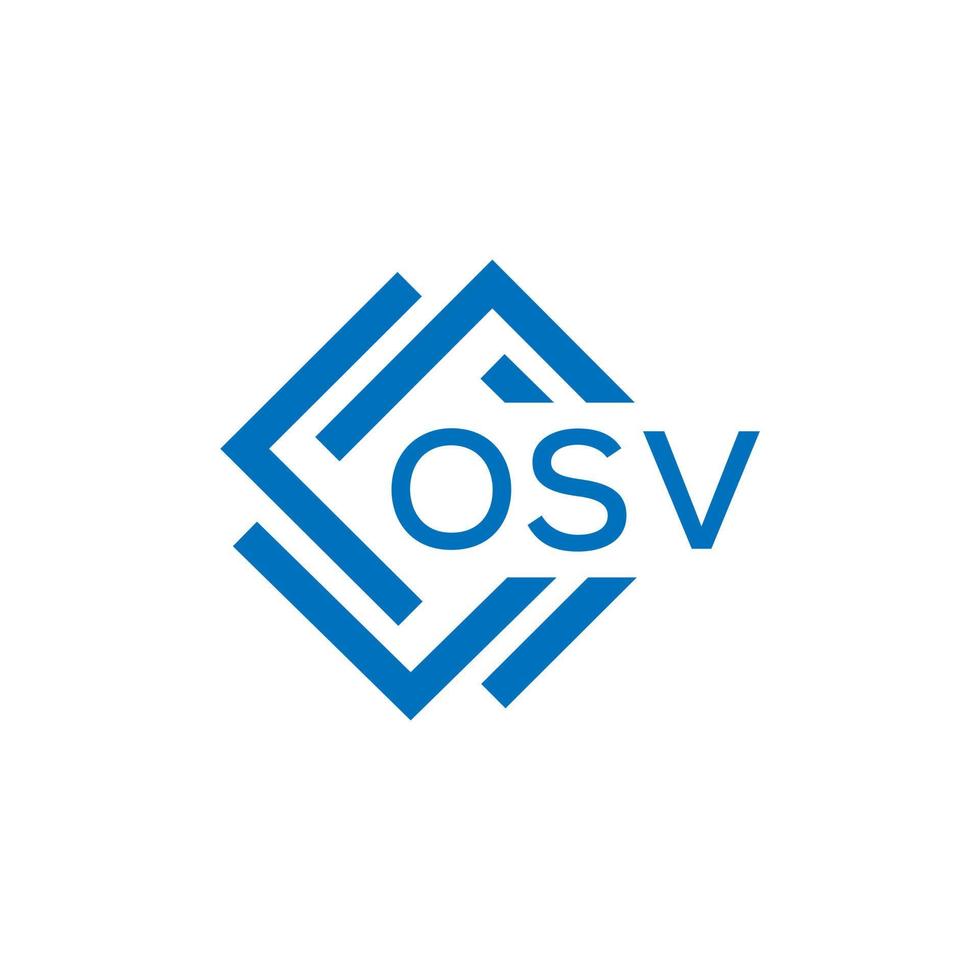 osv Brief Logo Design auf Weiß Hintergrund. osv kreativ Kreis Brief Logo Konzept. osv Brief Design. vektor